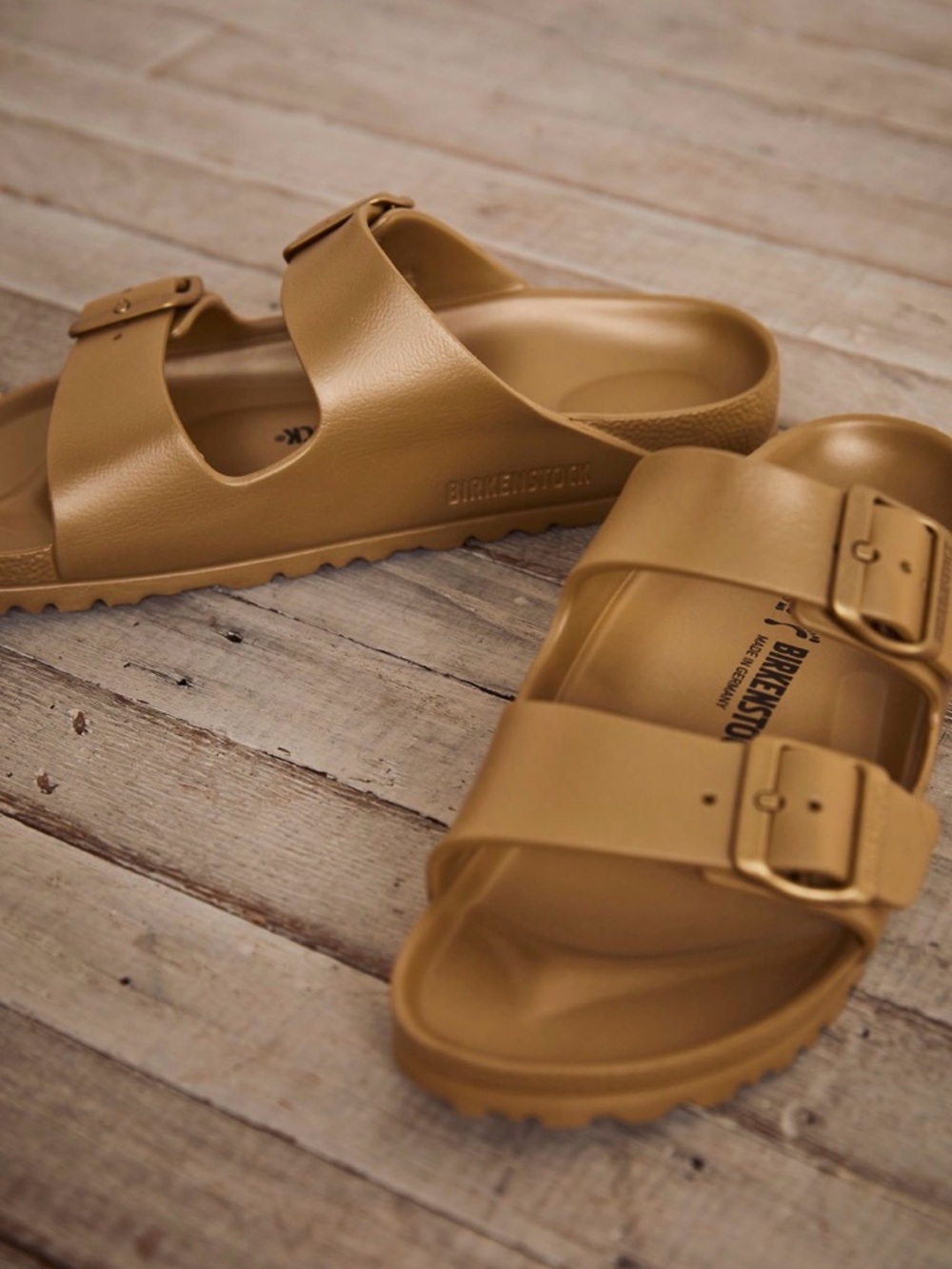 Birkenstock EVA Arizona Sandals - Gold